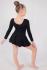 Купальник зі спідничкою для танців чорний (бейсик) 11.75