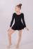 Купальник зі спідничкою для танців чорний (бейсик) 11.75