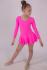 Купальник зі спідничкою для танців рожевий (бейсик) 11.62