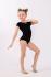 Купальник для танців з коротким рукавом чорний11.21